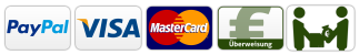 PayPal-Kreditkarten-Banküberweisung-Vorauskasse-Barzahlung